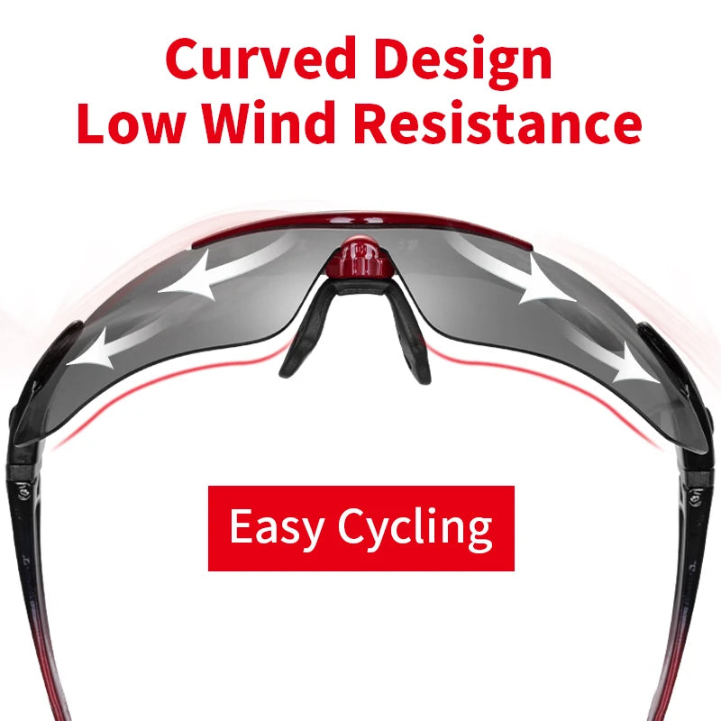 ROCKBROS Radfahren Polarisiert Brille Fahrrad Sonnenbrille Outdoor Sport Sonnenbrille MTB PC Schutzbrille Augenschutz 5/3 Linsen Fahrrad Zubehör
