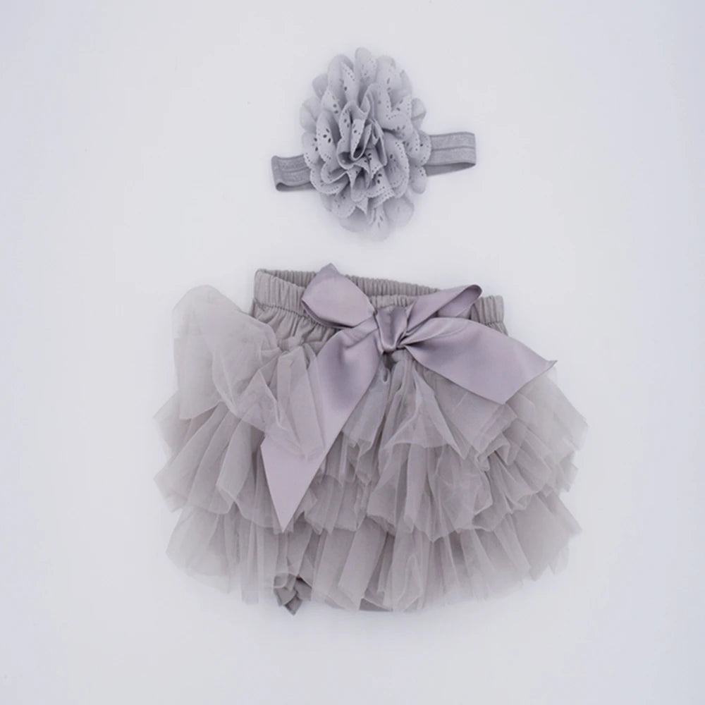 Baby-Tutu-Set 2025: Tulle-Bloomers Regenbogen-Rock - Newborn Fashion Collection