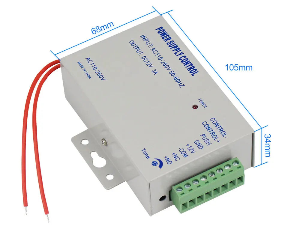 Netzteil 2025: DC12V 3A New Access Control System Power Supply Switch - AC AC110V-260V Input Time Delay Door Locks Video Intercom System K80 Collection
