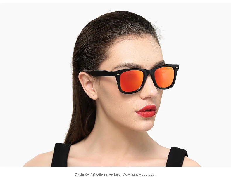 MERRYS DESIGN Herren/Frauen Klassische Retro Nieten Polarisierte Sonnenbrille 100% UV Schutz S8140