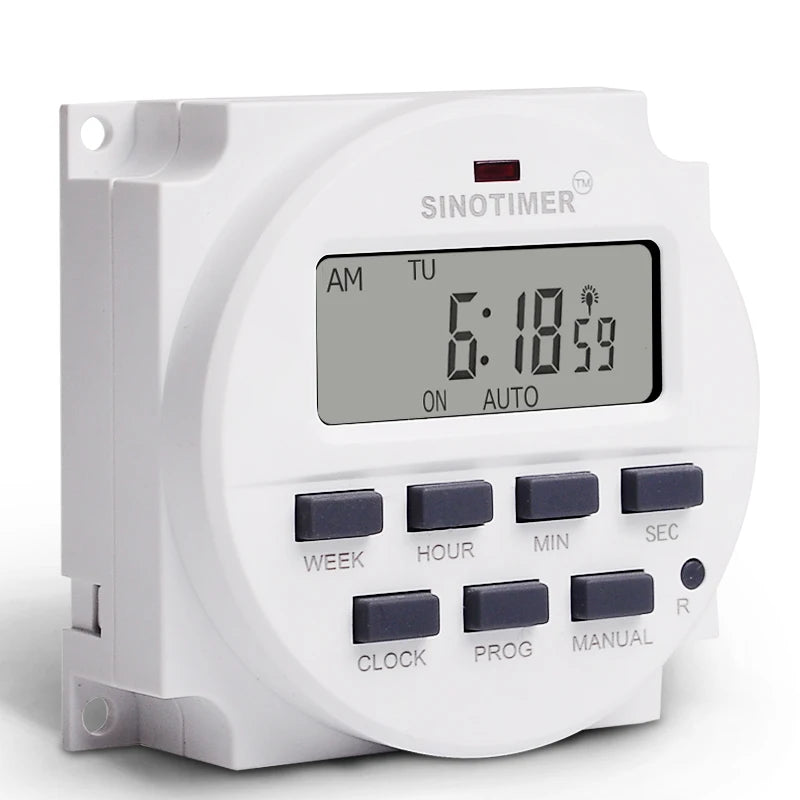 TM618SH 1 Second Interval 5V 12V 24V 110V 220V Digital LCD Timer Switch 7 Days Weekly Programmable Time Relay With Countdown