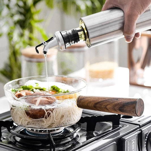 KEMORELA YS7258 Glasmilchtopf Holzgriff - 600ml 400ml Glas