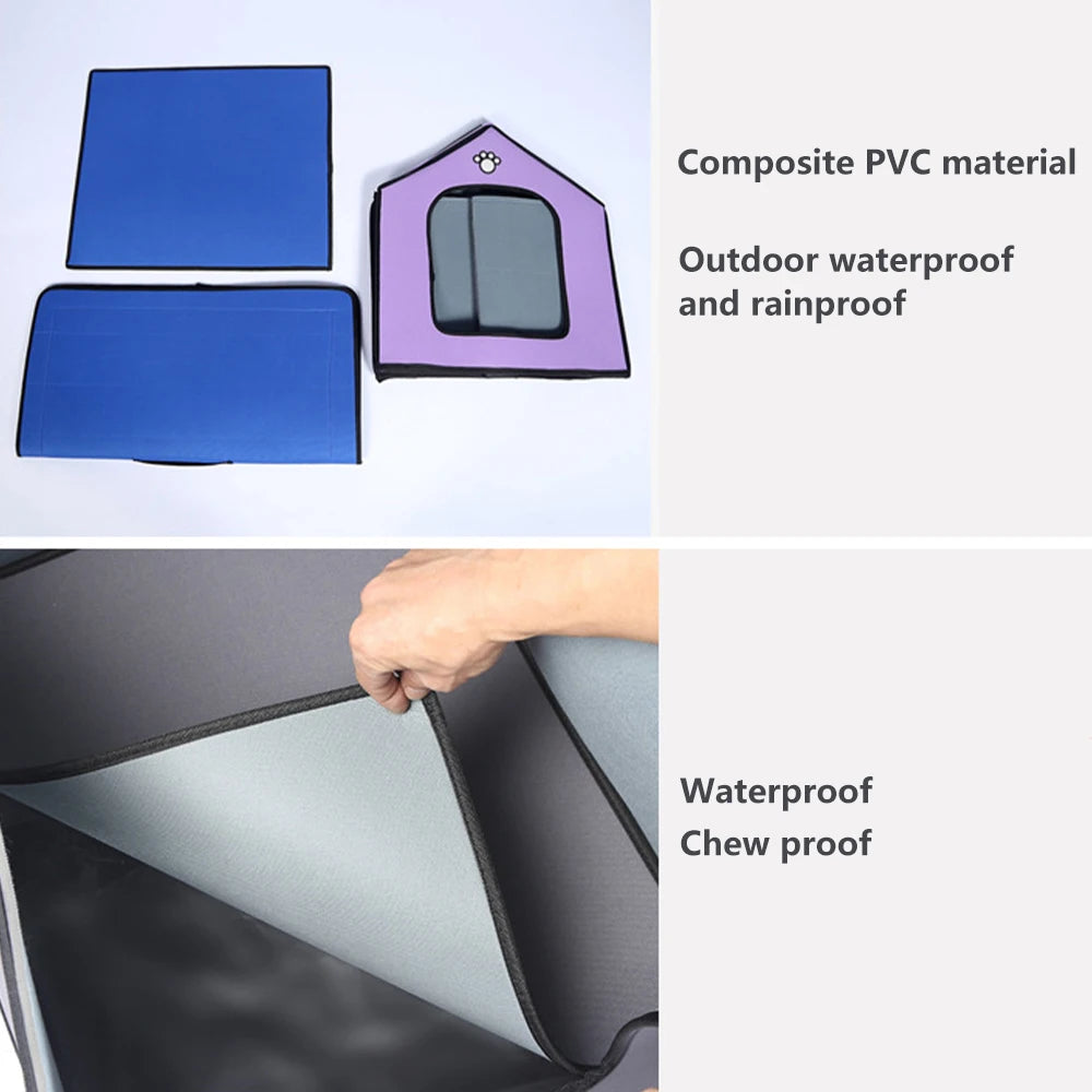 Medium Dog Kennel Outdoor Waterproof Soft Comfortable Pet House Chew Proof Removable Small Dog Bed Pet Sleeping Mat Portable