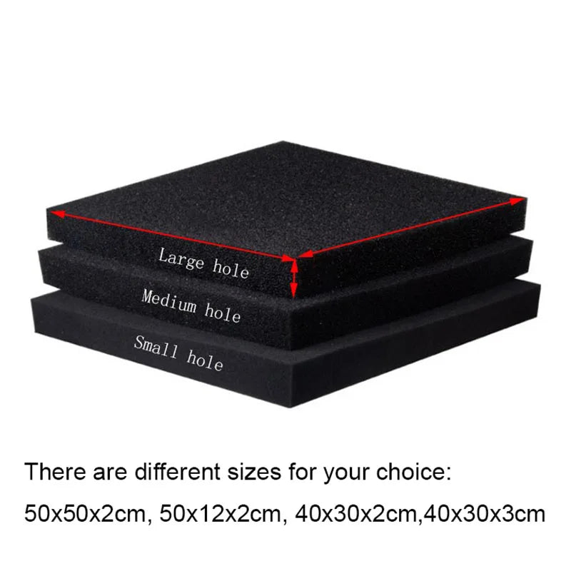 Filtru din spumă ZHIYANG - 50x50x2cm negru durabil