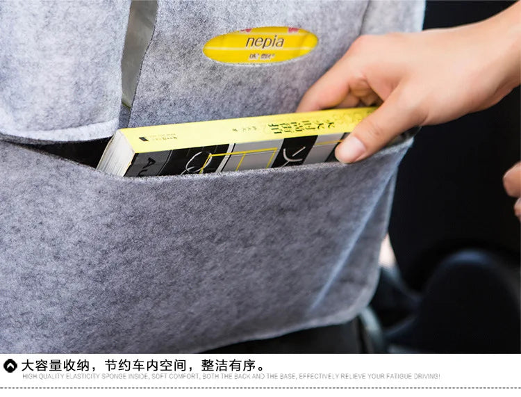 Car Seat Back Storage Bag Multifunctional Adjustable Backseat Storage Bag High Capacity Storage Bag Inside Seat Back Bag