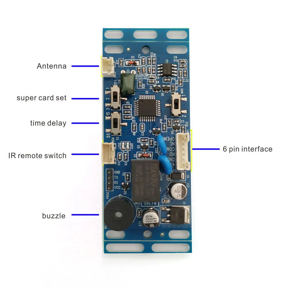 Zutrittskontrolle 2025: RFID EM/ID Embedded Door Access Control - Intercom Access Control Lift Control 2pcs Mother Card 10pcs Em Key Fob Collection