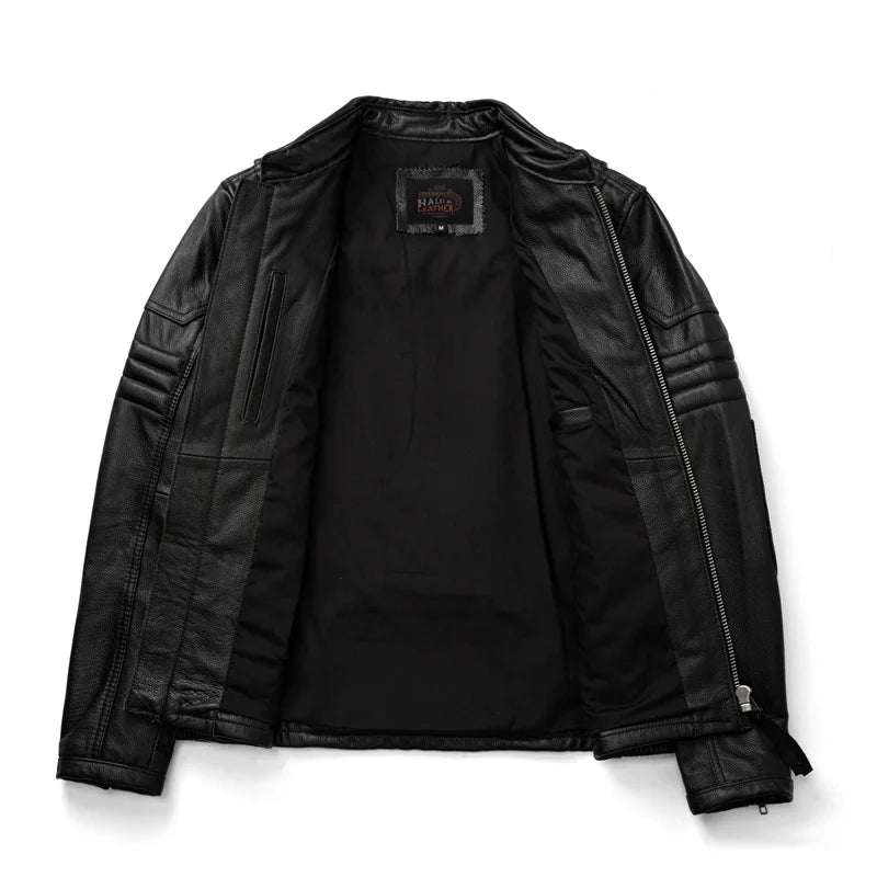 BikerX Milano Lederjacke Vintage Biker - Rindsleder L