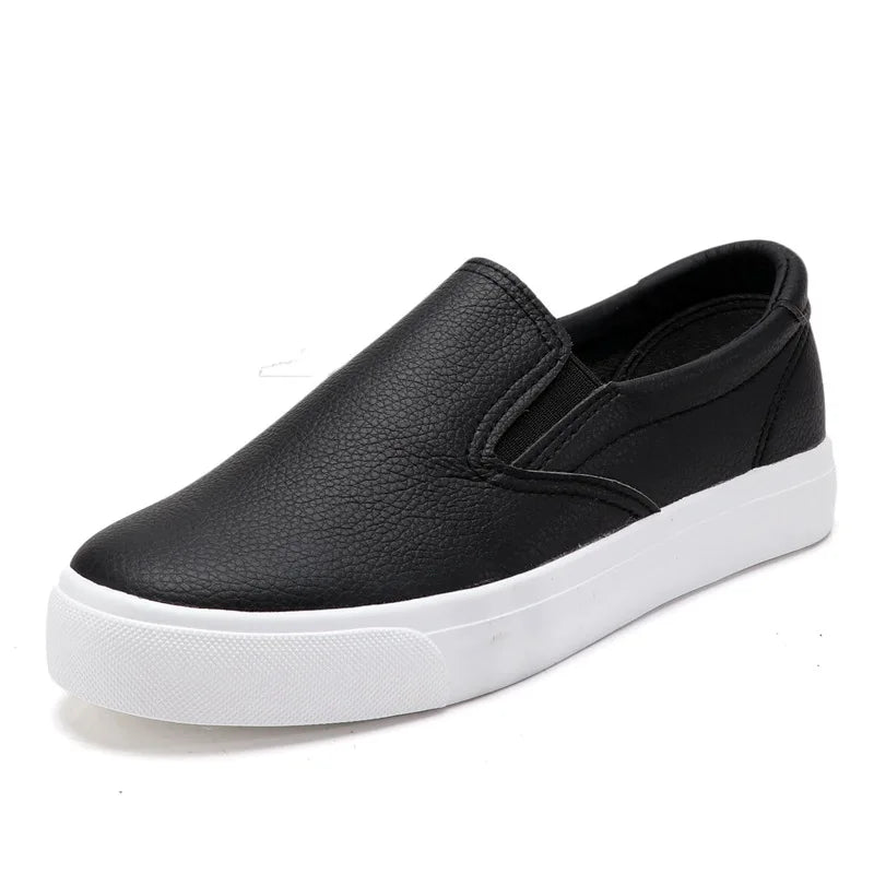 Fashion White Leather Women Chunky Sneakers White Shoes Tenis Feminino Zapatos De Mujer Platform Women Casual Shoes