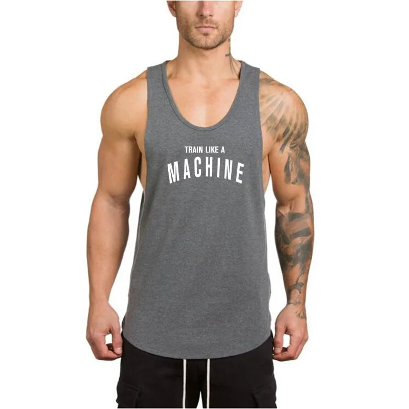 Muscleguys Marke Gym Kleidung 2025: Herren Bodybuilding Fitness Stringer Tank Top - Sportbekleidung Unterhemd Muskel Workout Singlets Baumwolle M-XXL
