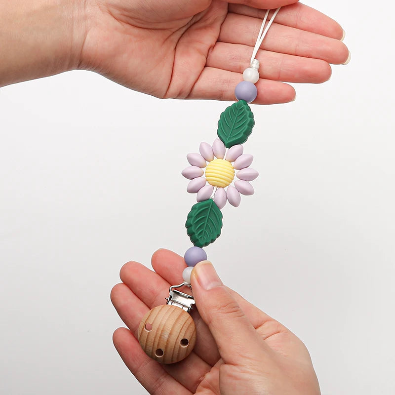 Baby Handmade Pacifier Chain Clip Dummy Nipples Holder Clips Babies Silicone Teething Chain Toy Gifts For Cute Baby Accessories