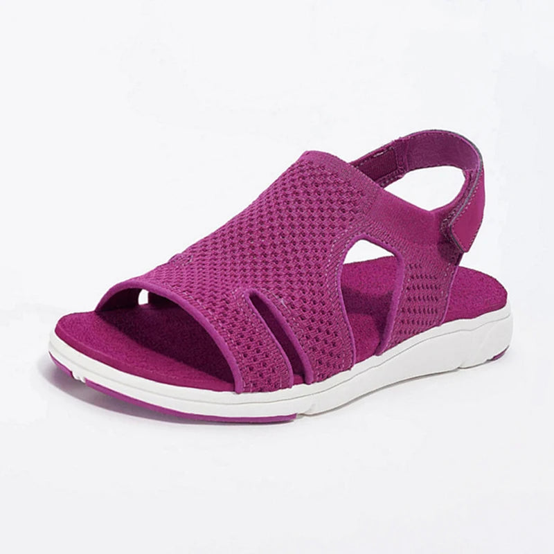 KAMUCC Sandale Sexy Strass - Große Größe EVA Flach 3cm