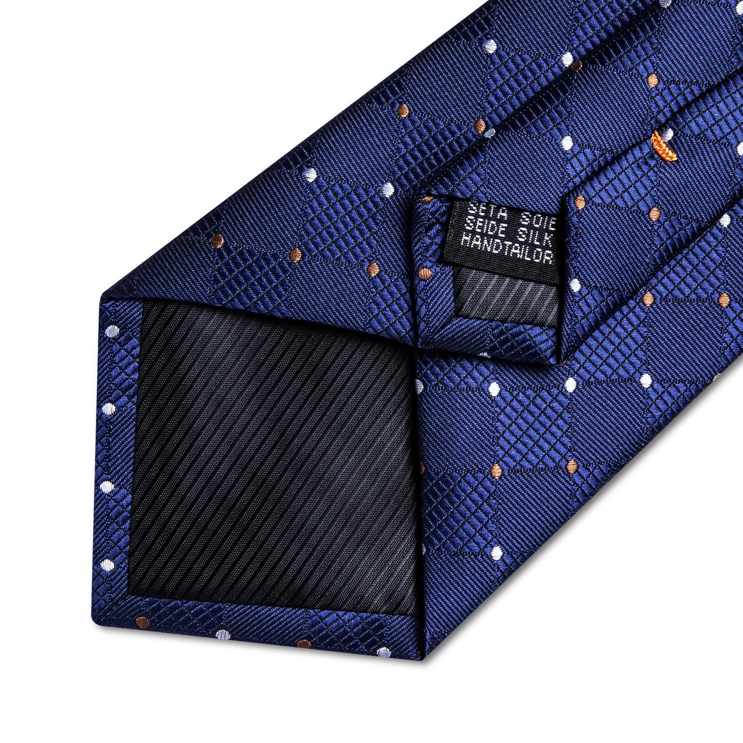 Purple Plaid Dot Men's Ties Pocket Square Cufflinks Business Wedding Accessoires Neck Tie Gift For Men Cravat Silk Tie DiBanGu