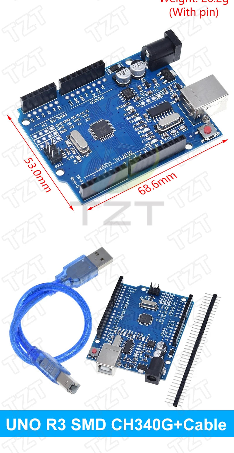 UNO R3 Entwicklung Board ATMEGA328P CH340 / ATEGA16U2 Kompatibel Für Arduino mit Kabel R3/R4 UNO Proto Shield Erweiterung Board