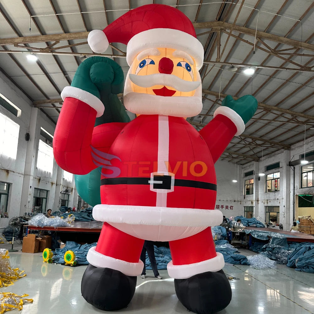 6m Christmas Inflatable Outdoor Garden Inflatables Santa Claus with Lighted Christmas Decoration