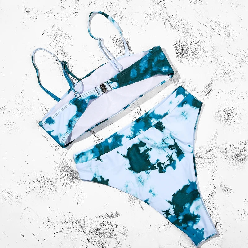 Bikini-Set: ZTVitality Elegant Bikinis Solid Push Up - Gepolstert BH Träger High Waist Schwimmanzug Damen Schwimmbekleidung Frauen Biquini Collection