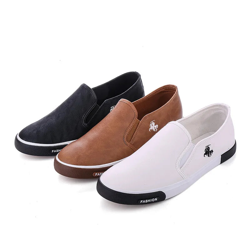 Herren Atmungsaktive Casual Schuhe 2025 - PU Leder Slip-On Mode Flats Loafer - Hochwertige Sommer Schuhe