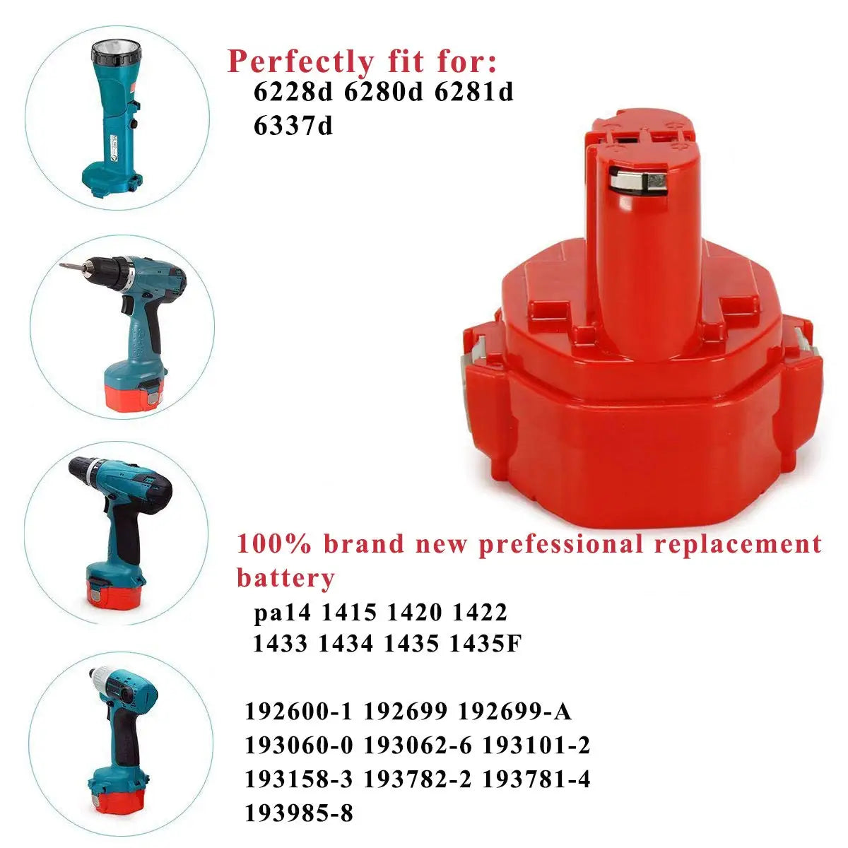 Turpow PA14 Ersatzakku 14.4V - 3500mAh 3.5Ah Kompakt