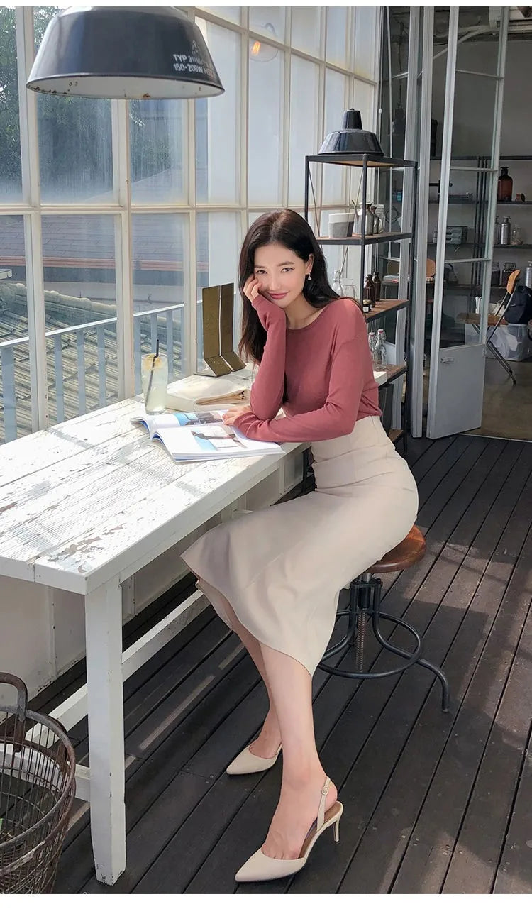 Elegant Office Long Skirts Women 2024 Fashion High Waist Bodycon White Black Skirt French Y2k Slim Corset Bridal Maxi Skirt XL