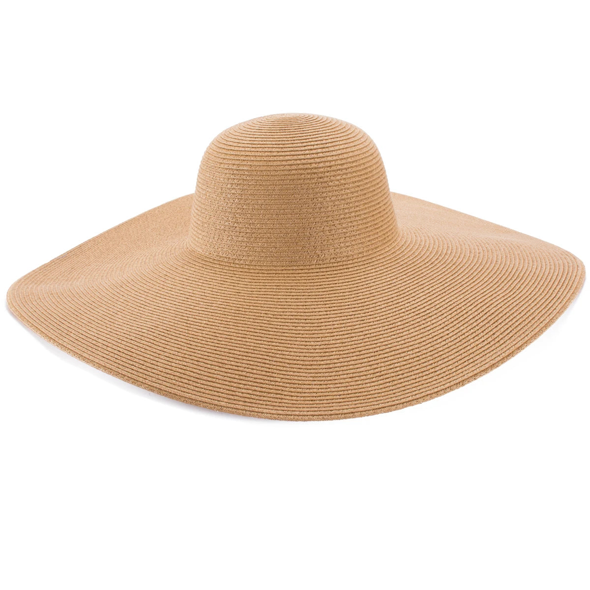 Lawliet 7.1''/18cm Faltbar Übergroß Riesig Breite Krempe Sonne Strand Stroh Hüte Hochzeit Damen Floppy Party Elegant A330