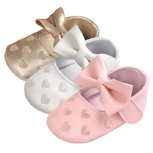 Casual Baby Schuhe 2025 - Baby Mädchen Krippe Schuhe Schleife Weiche Sohle - Erste Laufschuhe Sneakers Laufen Schuhe
