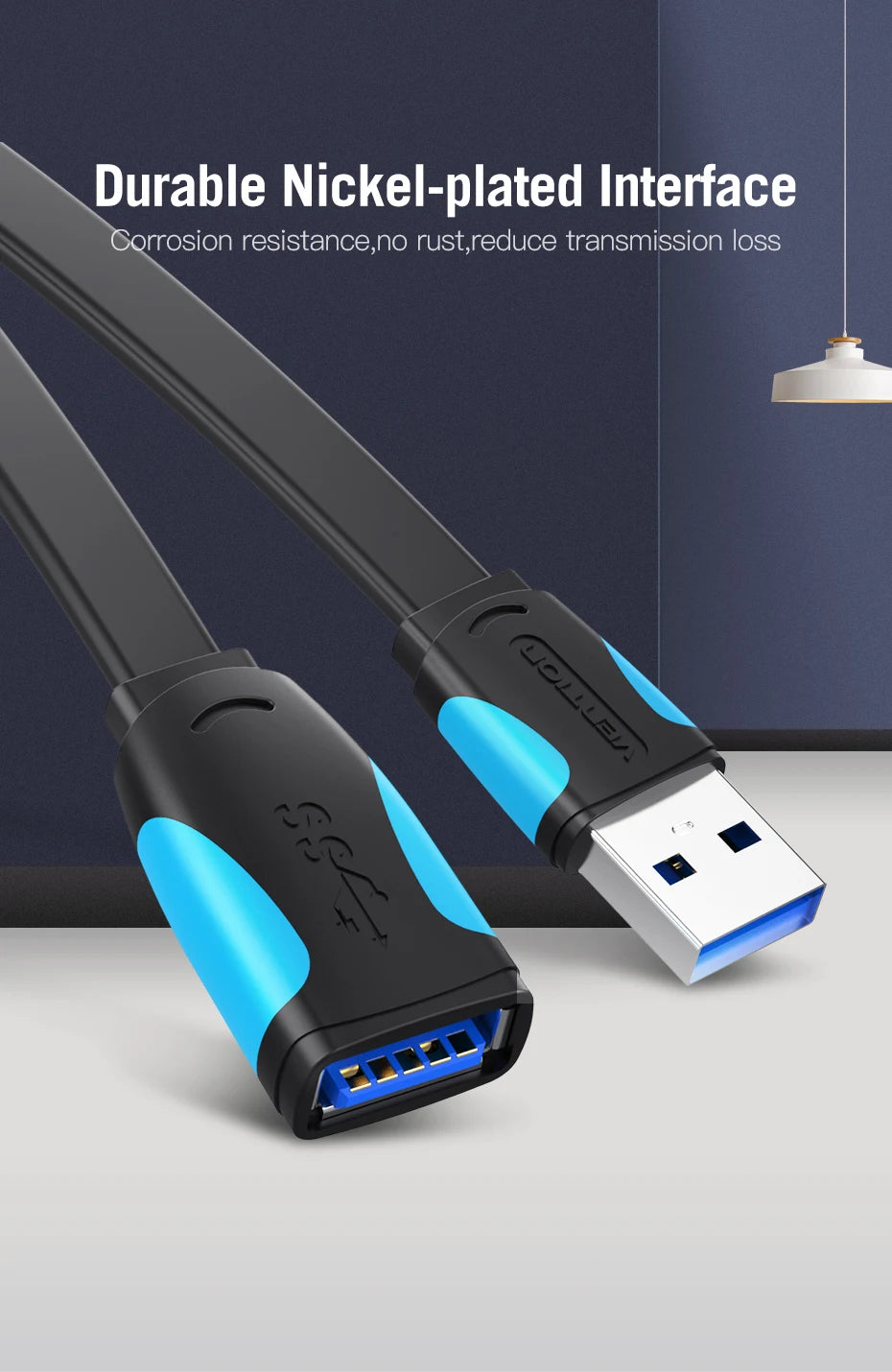 Vention USB zu USB Kabel USB 3.0 2.0 Stecker zu Buchse Verlängerungskabel USB 3.0 Datenkabel für Smart TV PC SSD USB 2.0 Kabel Verlängerung