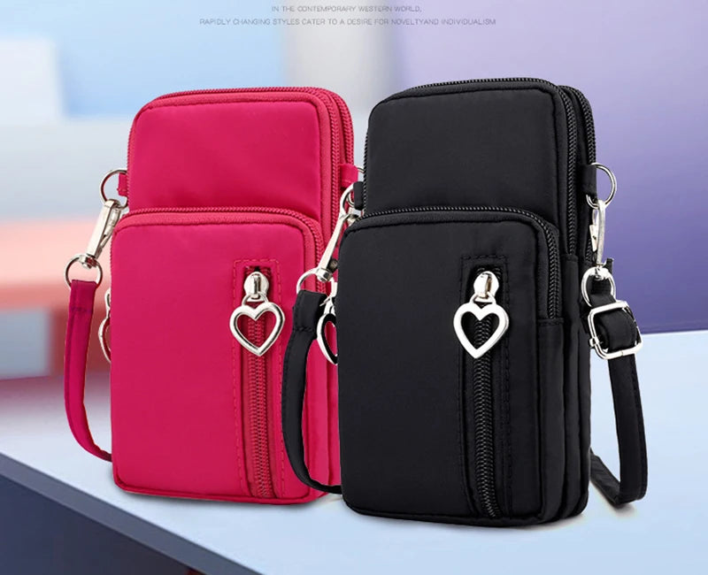 Crossbody Taschen Frauen 2025 - Wasserdicht Nylon Multifunktion Casual - Kleine Tasche Handy Hülle Crossbody Sport Geldbörse