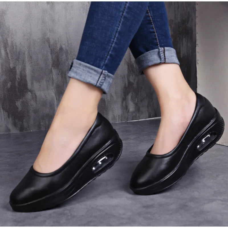 Stuccco Ballerina Slipper Komfort Damen - PU 3cm Absatz