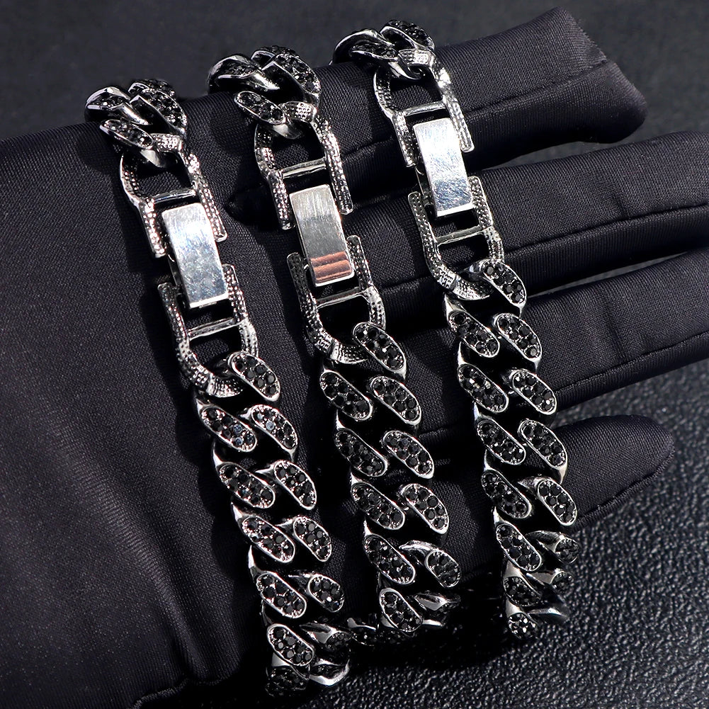 Luxus Voll Strass Große Tennis Kette Armbänder 2025 - Frauen Männer Fashion Bling - Iced Out Quadrat Kristall Armband Hand Schmuck Premium
