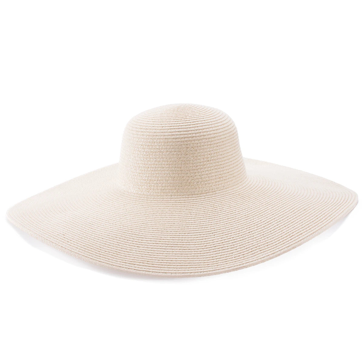 Lawliet 7.1''/18cm Faltbar Übergroß Riesig Breite Krempe Sonne Strand Stroh Hüte Hochzeit Damen Floppy Party Elegant A330