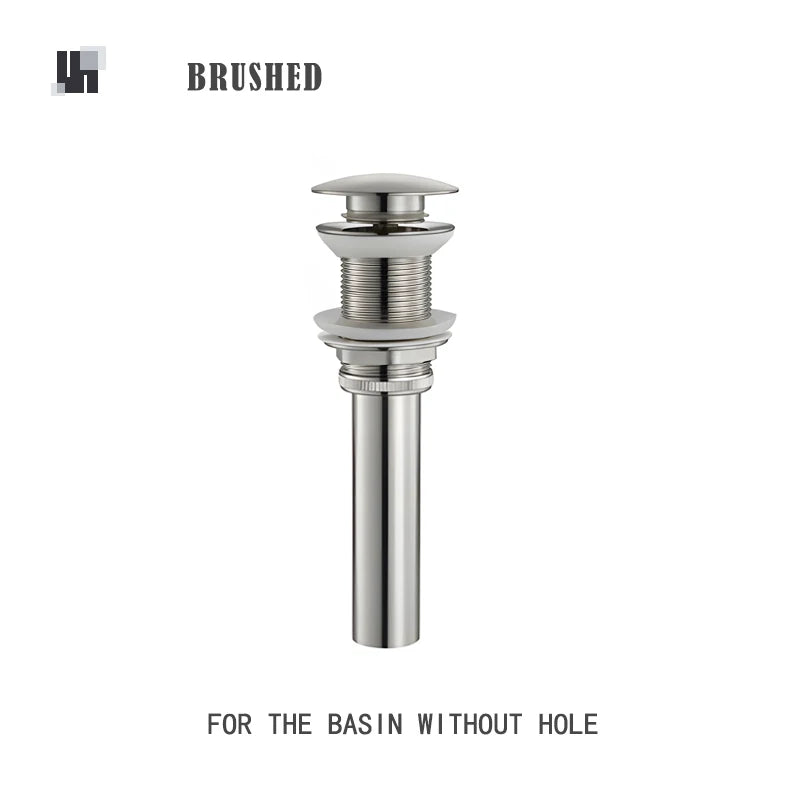 bonderis Pop Up Drain Matt Schwarz - Messing, ohne Überlauf