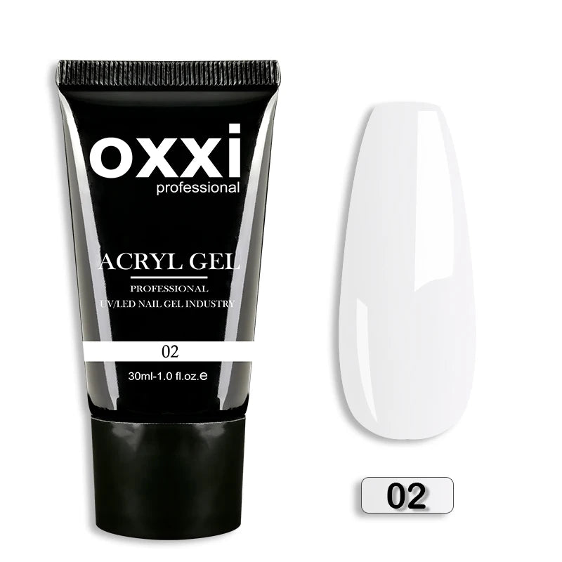 OXXI 30ml Acryl Gel Semi-permanent Poly Nail Gel Manicure Quick Easy Gel for Extension uv led Builder Varnish Acrylic Gellac New