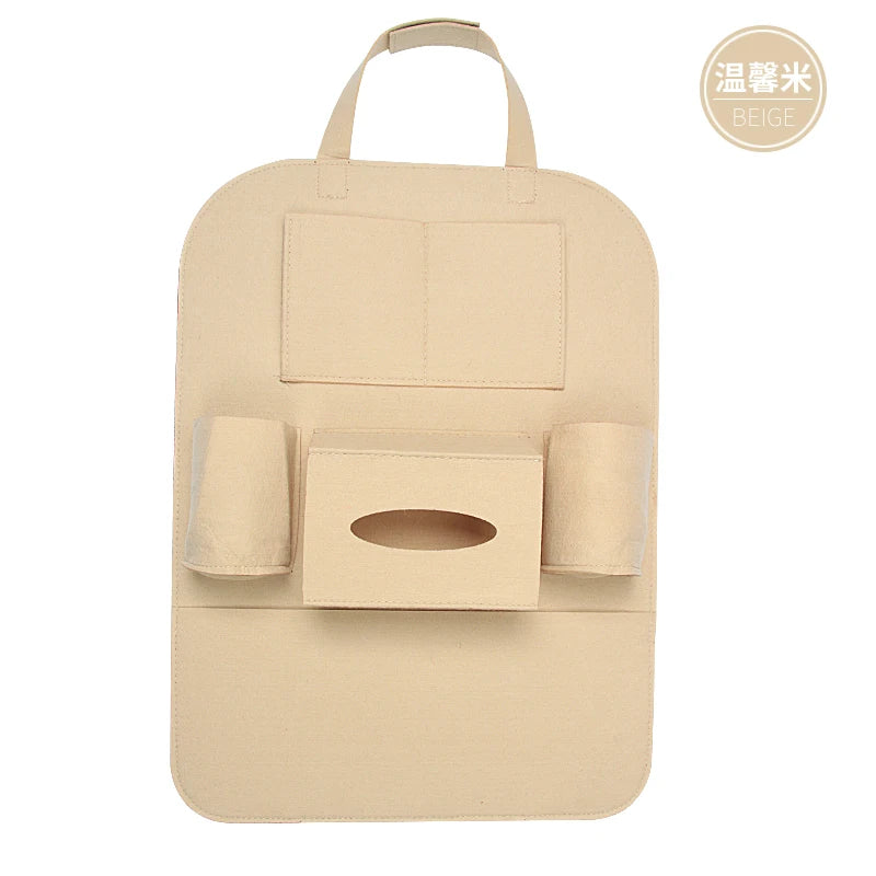 Car Seat Back Storage Bag Multifunctional Adjustable Backseat Storage Bag High Capacity Storage Bag Inside Seat Back Bag