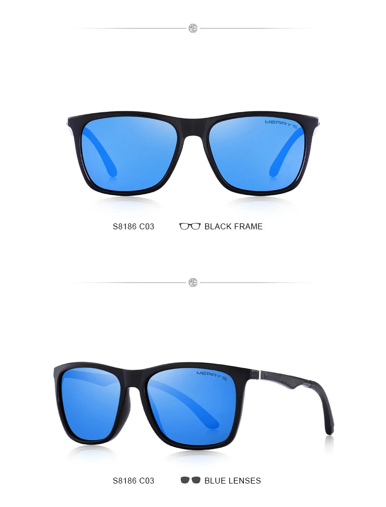 MERRYS DESIGN Herren HD Polarisierte Sonnenbrille Sport Angeln Augenschutz Aluminium Legierung Bügel UV400 Schutz S8186
