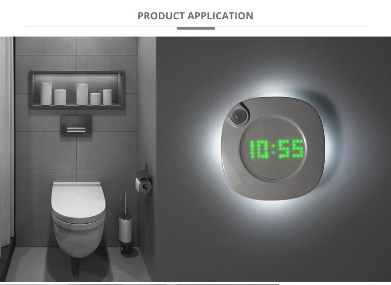 Smart-Wanduhr 2025: LED-Night-Light Motion-Sensor - USB Rechargeable Collection