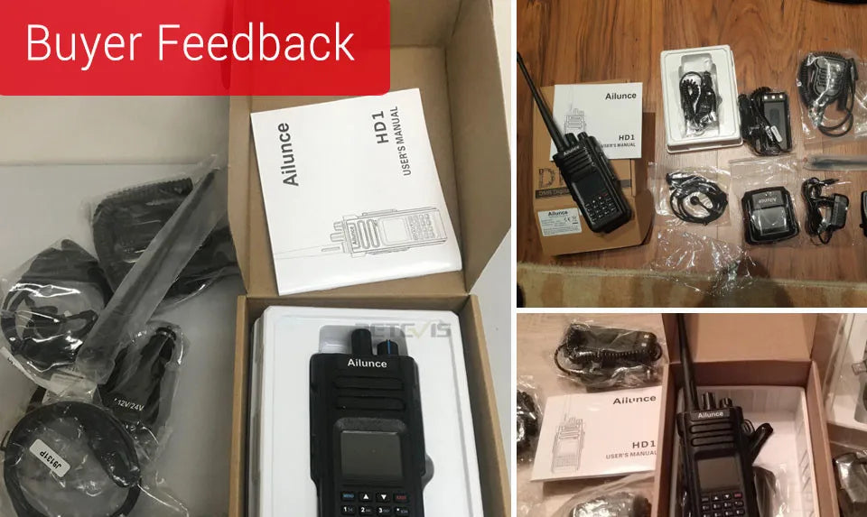 Ailunce HD1 DMR Digital Walkie Talkie Ham Radio Long Range Amateur Two-Way Radio Walkie-talkie GPS VHF UHF Dual Band Transceiver