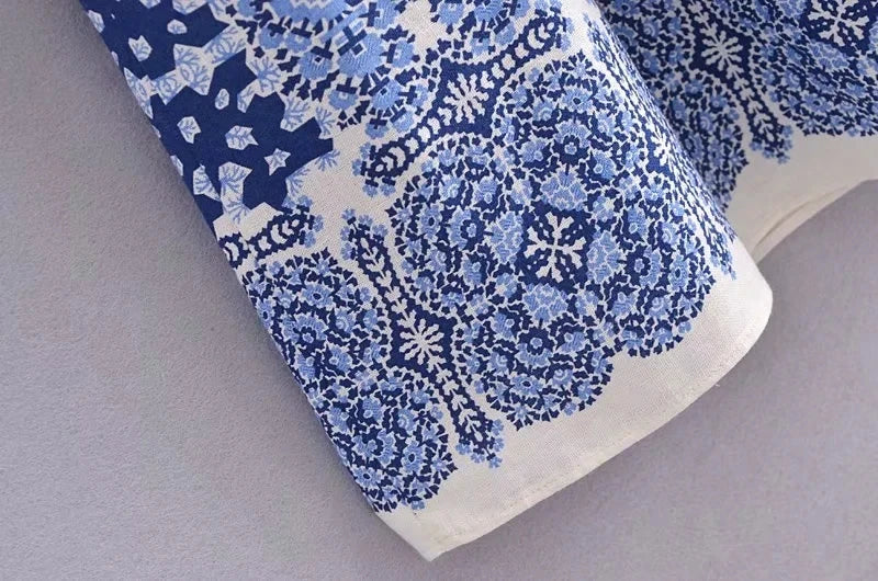 Blue Floral Embroidey Summer Beach Dress Women Casual Holiday Bohemian Dress Boho Sundress Maxi Long Vestidos Fashion Clothes