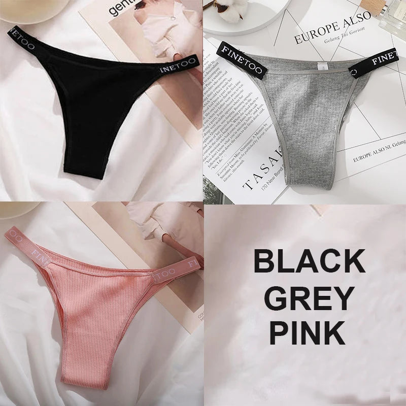 finetoo Damen Slips 2025 - 3er-Set Baumwoll-Panties einfarbig & komfortabel