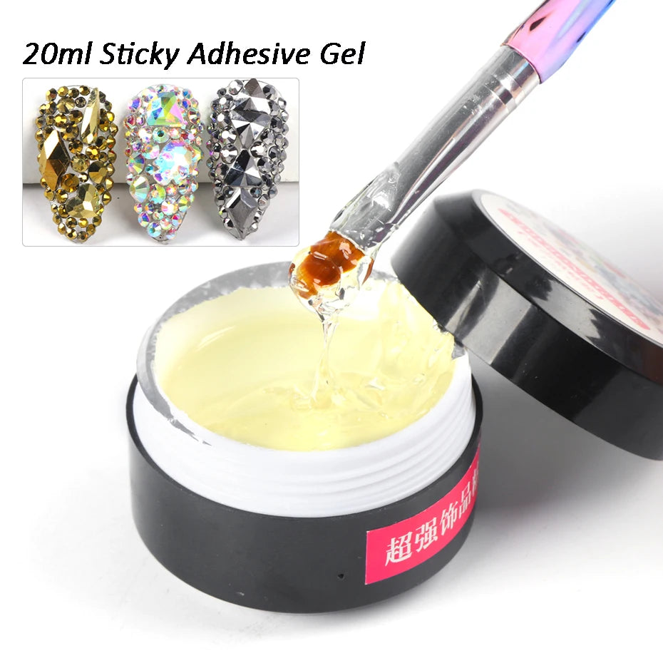 Starker Nagel Kleber Super Klebrig Klebstoff UV Gel Nagellack Für Strass Kristall Edelsteine Schmuck DIY Maniküre Nagel Kunst Werkzeuge LY1826