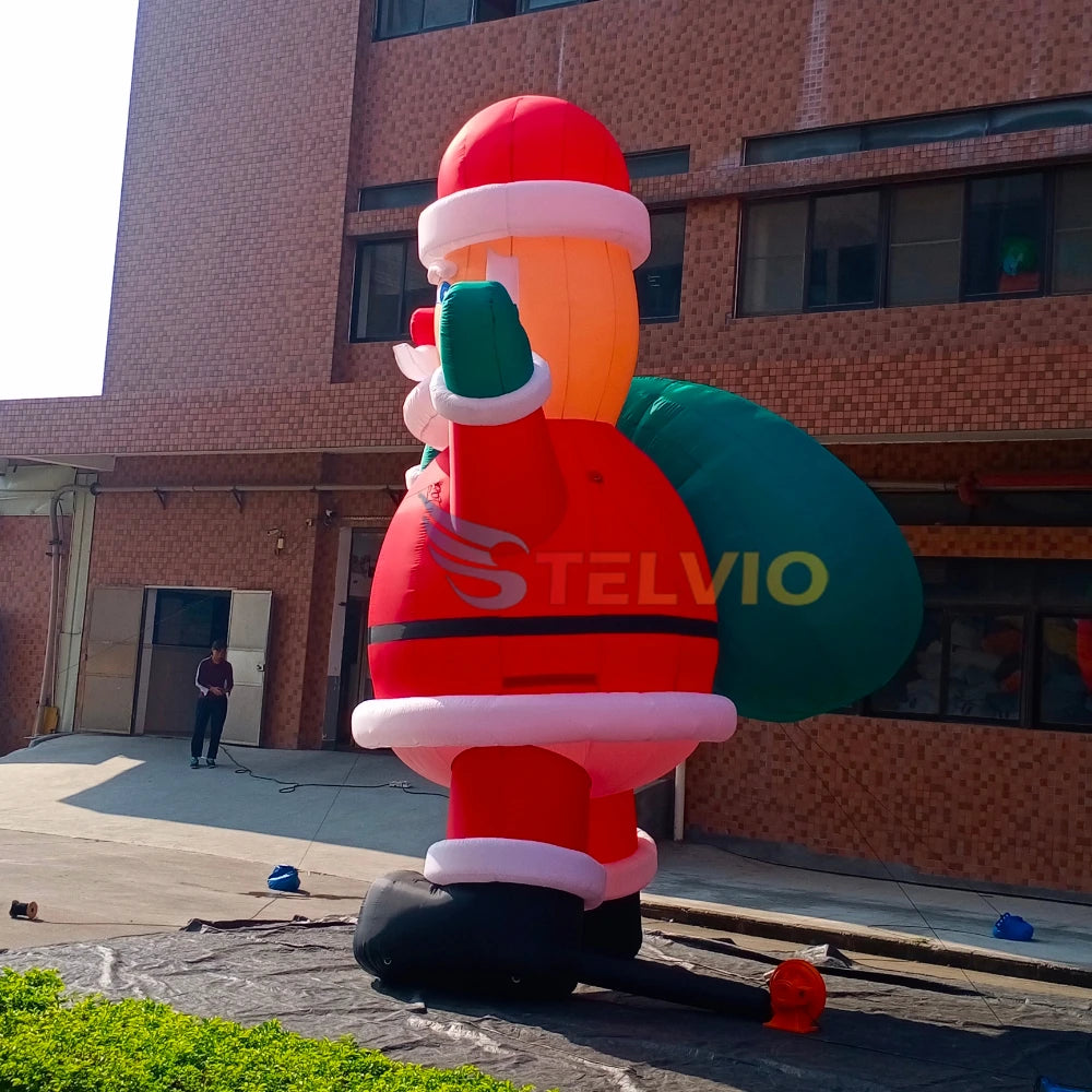 6m Christmas Inflatable Outdoor Garden Inflatables Santa Claus with Lighted Christmas Decoration