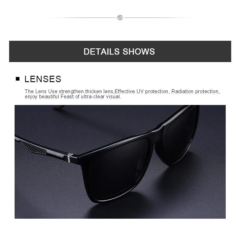 MERRYS DESIGN Herren HD Polarisierte Sonnenbrille Sport Angeln Augenschutz Aluminium Legierung Bügel UV400 Schutz S8186