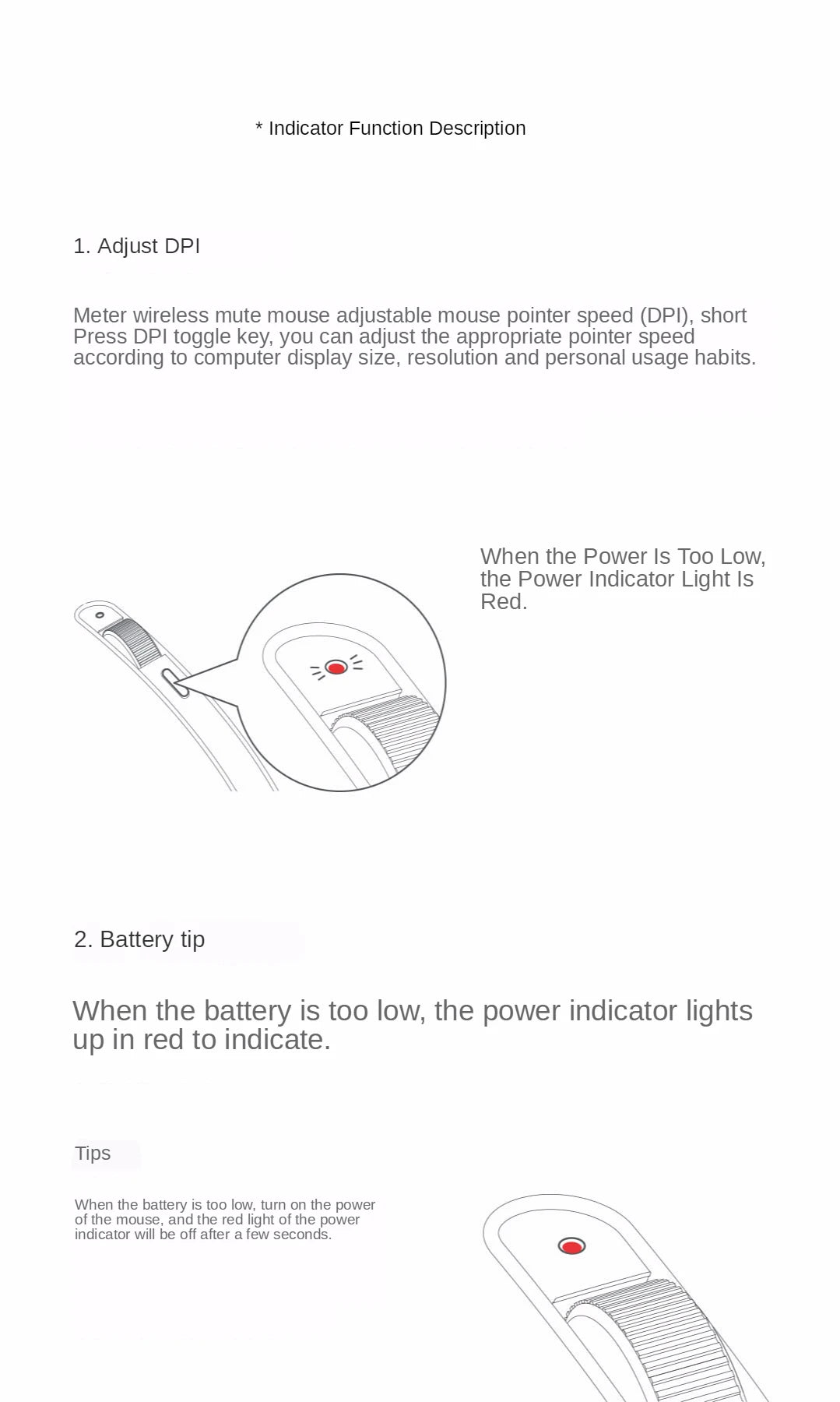 Xiaomi Youpin Miiiw Wireless Mute Mouse 800/1200/1600DPI Multi-speed DPI Mute Button 2.4GHz Wireless Receiver Silent Mouse