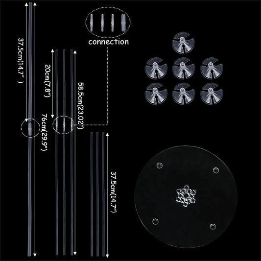 Ballonhalter Mini Metall - Kapazität: 1/2-Set, Größe: S