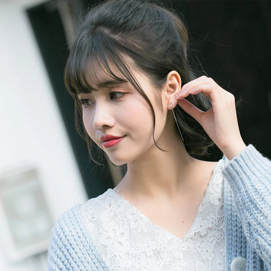 Cercei lungi cu pandantiv, minimalisti moderni, cu farmec simplu, pentru femei și fete, din argint 925