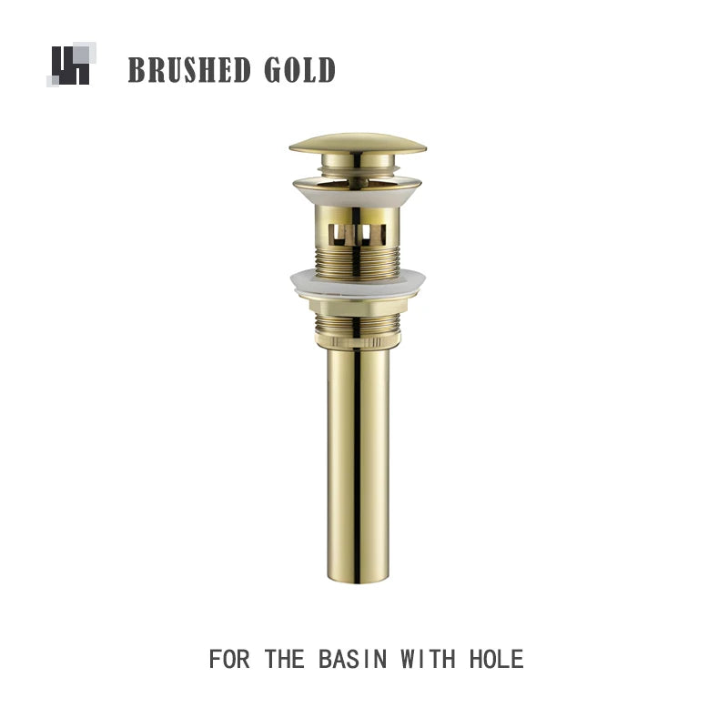 bonderis Pop Up Drain Matt Schwarz - Messing, ohne Überlauf