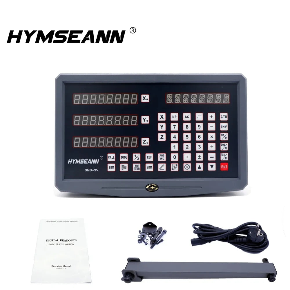 Hymseann SNS-3V complete set 3 axis milling/ lathe/ drill machine dro digital readout with 3 pcs linear scales