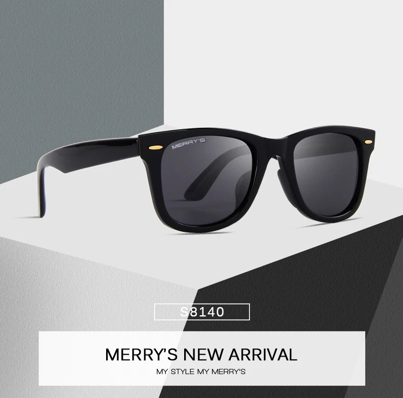 MERRYS DESIGN Herren/Frauen Klassische Retro Nieten Polarisierte Sonnenbrille 100% UV Schutz S8140