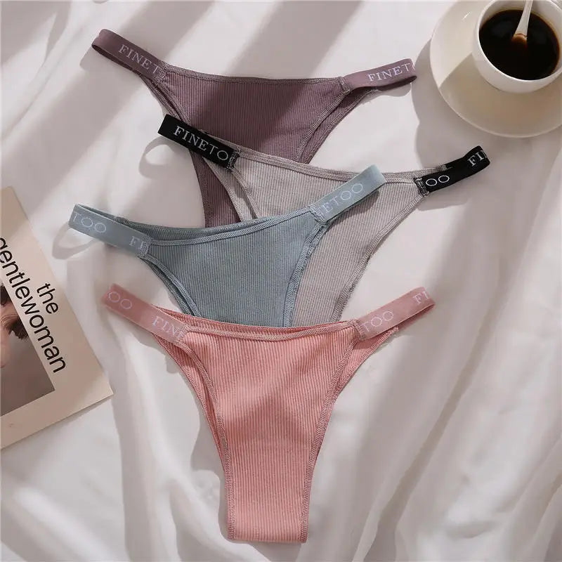 finetoo Damen Slips 2025 - 3er-Set Baumwoll-Panties einfarbig & komfortabel