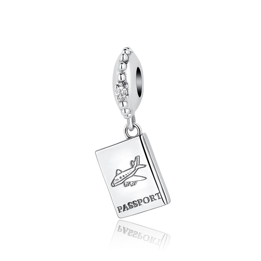 Originale 925 Sterling Silber Charms Liebe Reise London Bus Koffer Paris Perlen passen für Pan Armbänder Halsketten Frauen DIY Schmuck