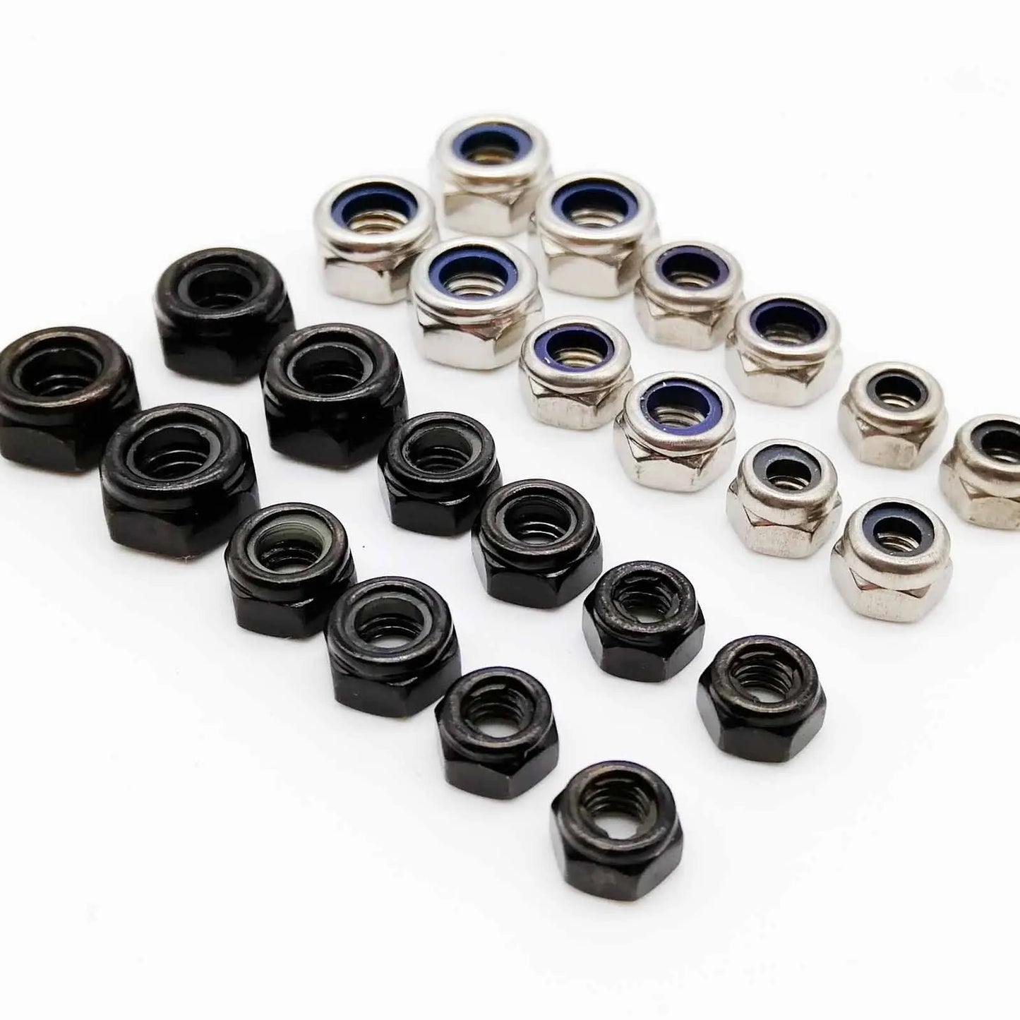 M2 M2.5 M3 M3.5 M4 M5 M6 M8 M10 M12 M14 M16 304 Edelstahl Schwarz Hex Nylon Einsatz Sperrmutter Selbstsperrend Kontermutter