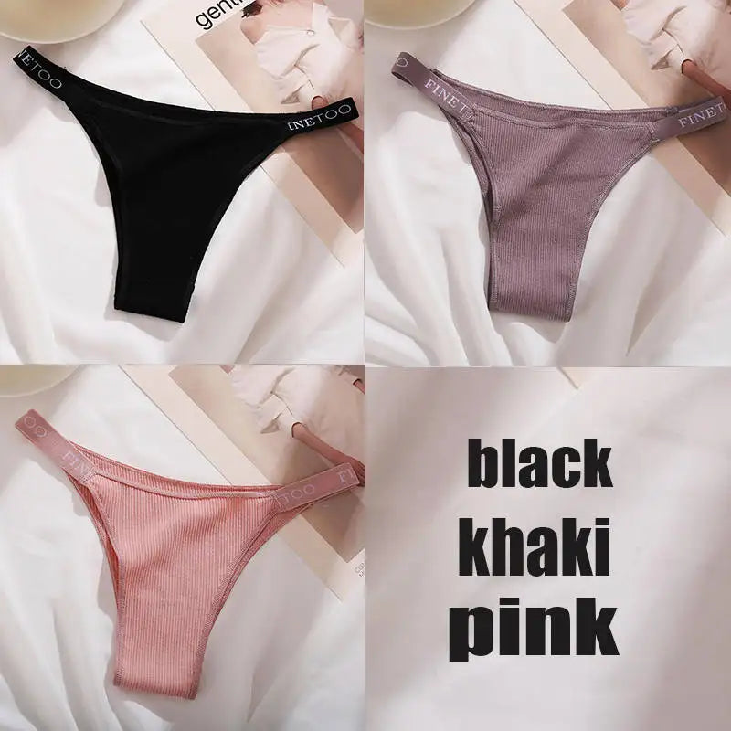 finetoo Damen Slips 2025 - 3er-Set Baumwoll-Panties einfarbig & komfortabel